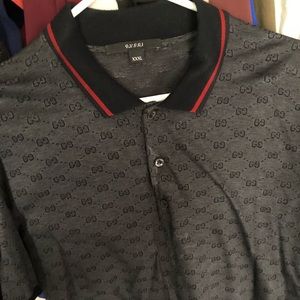 gucci polo shirt grey